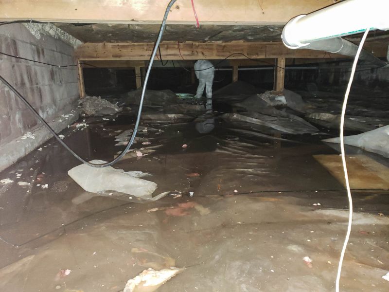 Damaged Crawlspace Due to Moisture